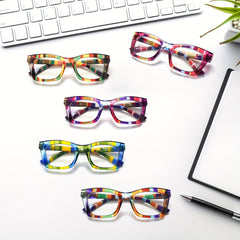 KERECSEN Blue Light Blocking Reading Glasses For Women Classic Striped Pattern Frames With Spring Hinge Design Premium Blue Light Blocking Lenses Stylish Accessory, Comfortable And Durable Ideal For Reading, Daily Commuting, And Computer Work