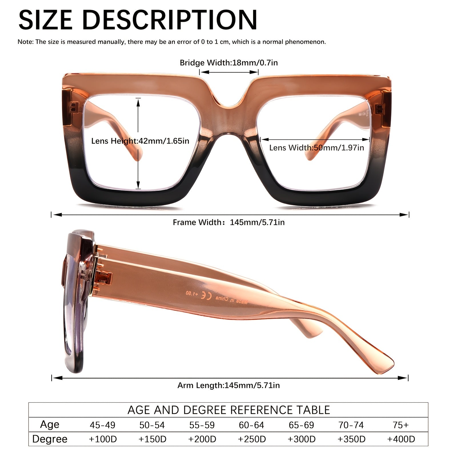 KERECSEN 4-Pack Fashionable Anti-Blue Light Reading Glasses, Designed For Women Featuring Oversized Square Frames With Spring Hinges, Premium Anti-blue Light Lenses, And Stylish Accessories Ideal For Reading And Computer Work