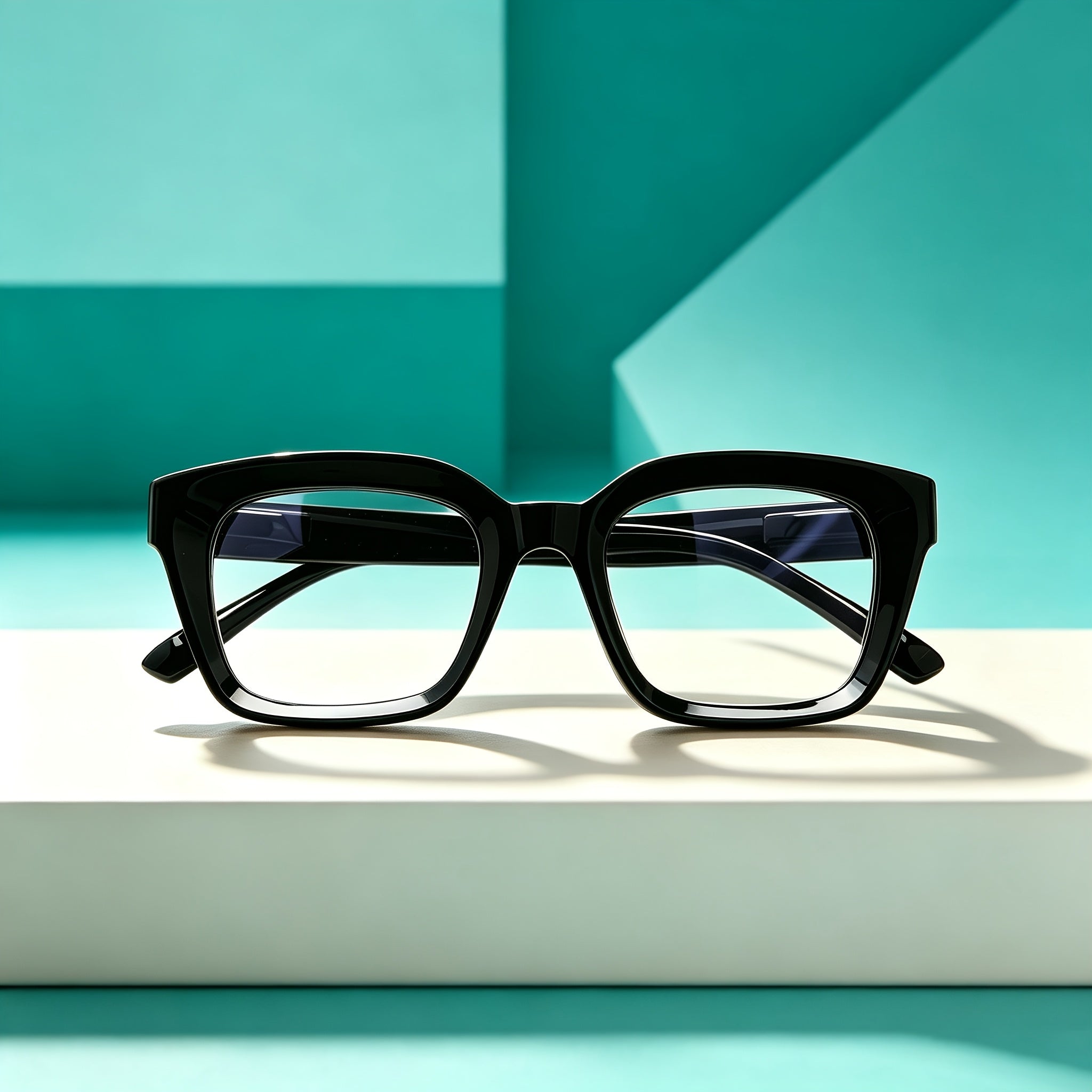 KERECSEN 3-Pair Set Of Classic Mutifocal Progressive Reading Glasses with Blue Light Protection for Women And Men, Durable Metal Hinges, Square Frames with A Concave Design, Everyday Classic Style