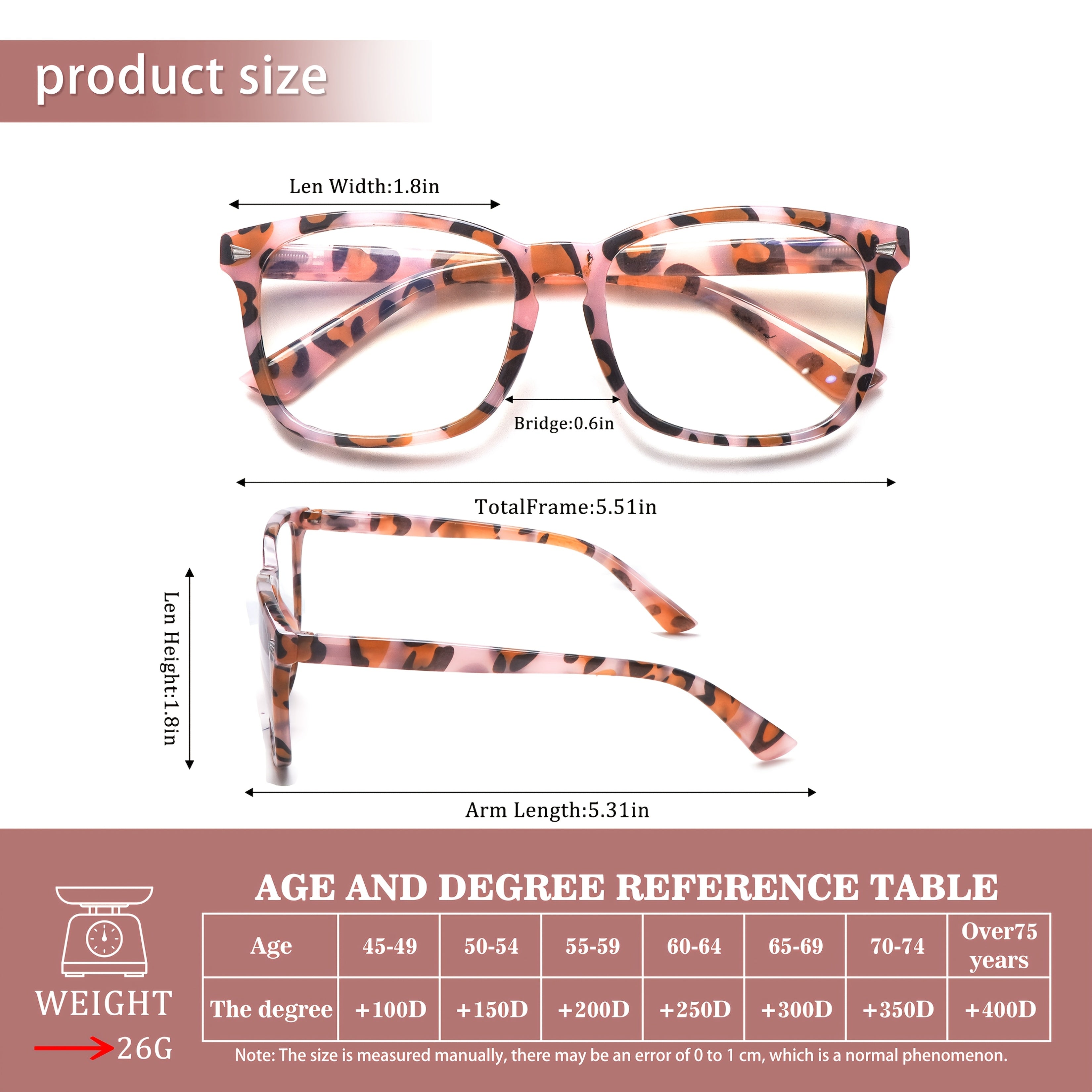 KERECSEN 4 Pairs Of Women's Anti-blue Light Reading Glasses Butterfly Frame Eyeglasses Fashion Print Leopard Print Models Block Blue Light Magnifying Glasses Pink Tortoiseshell 10 Degrees Optional Must Have Suitable for All Face Types, Screen Time