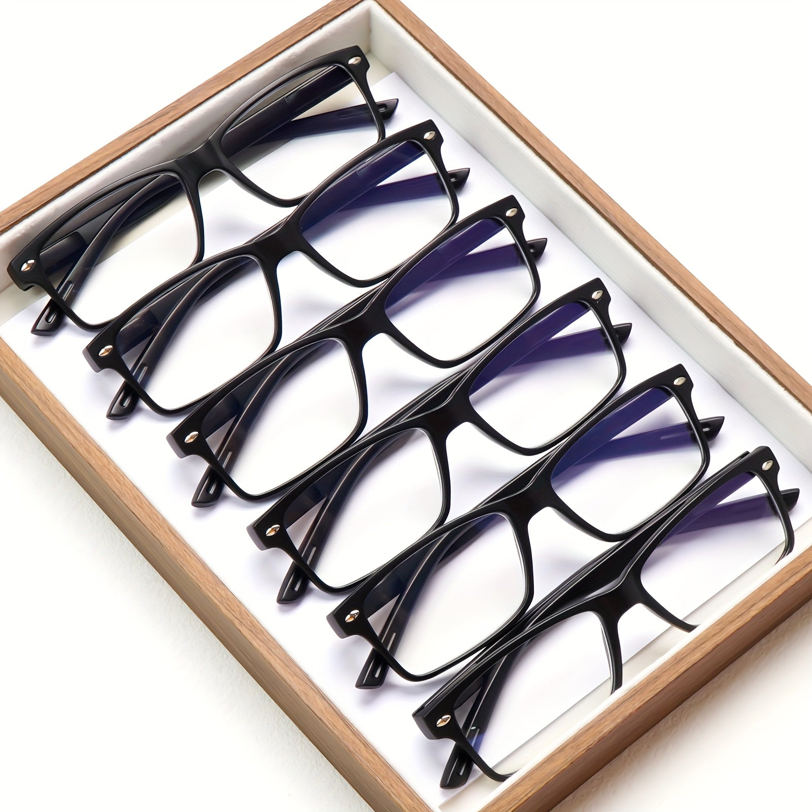 KERECSEN 6-Pair Stylish Blue Light-Blocking Reading Glasses Featuring a Spring Hinge Design And High-Quality Blue Light-Blocking Lenses, These Glasses Are Lightweight And Comfortable to Wear. Perfect for Men Who Use Computers. Great Holiday Gift