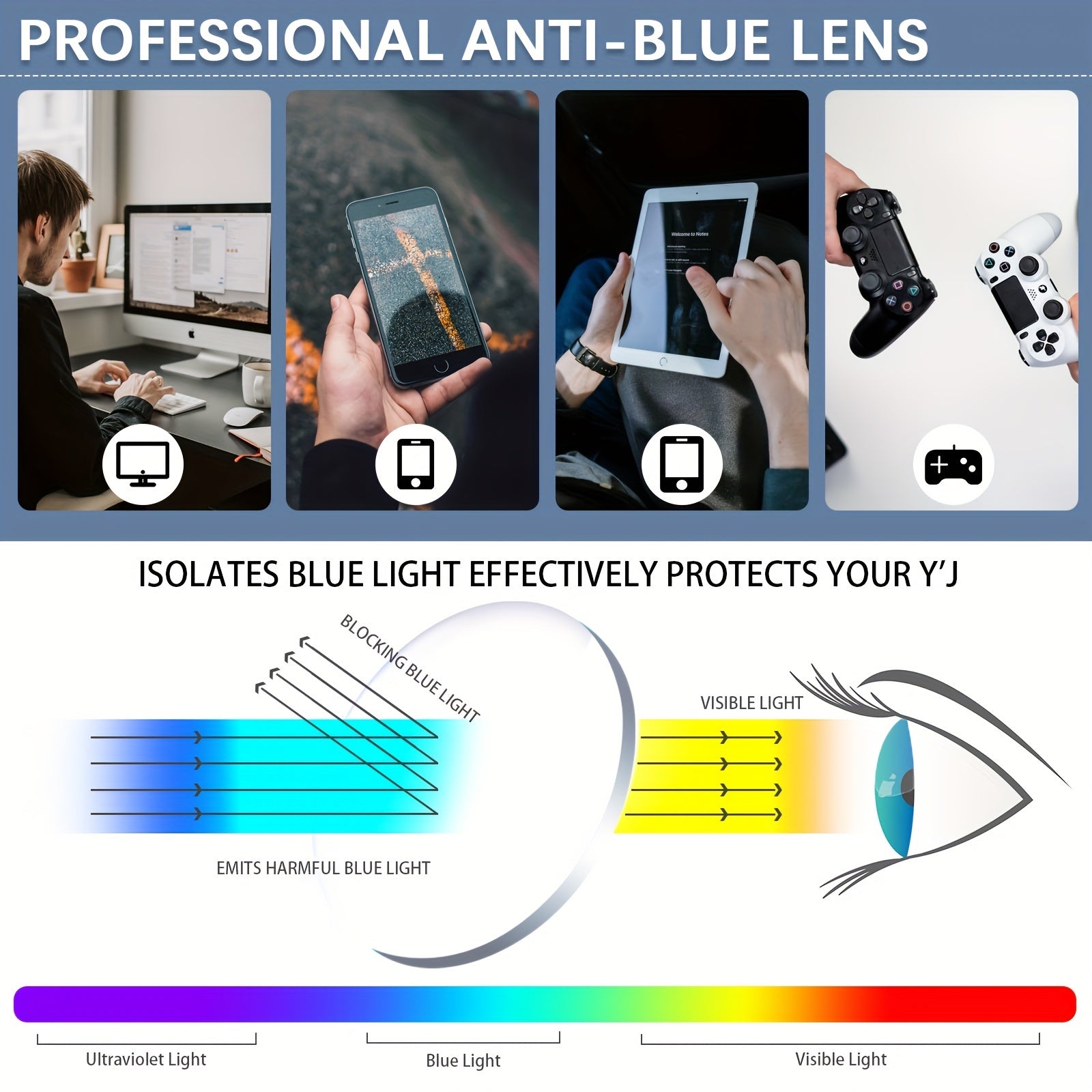 KERECSEN 3 Pack Stylish of Metal Frame Blue Light Blocking Reading Glasses Clear Lens with Comfortable Reading Experience for both Men and Women