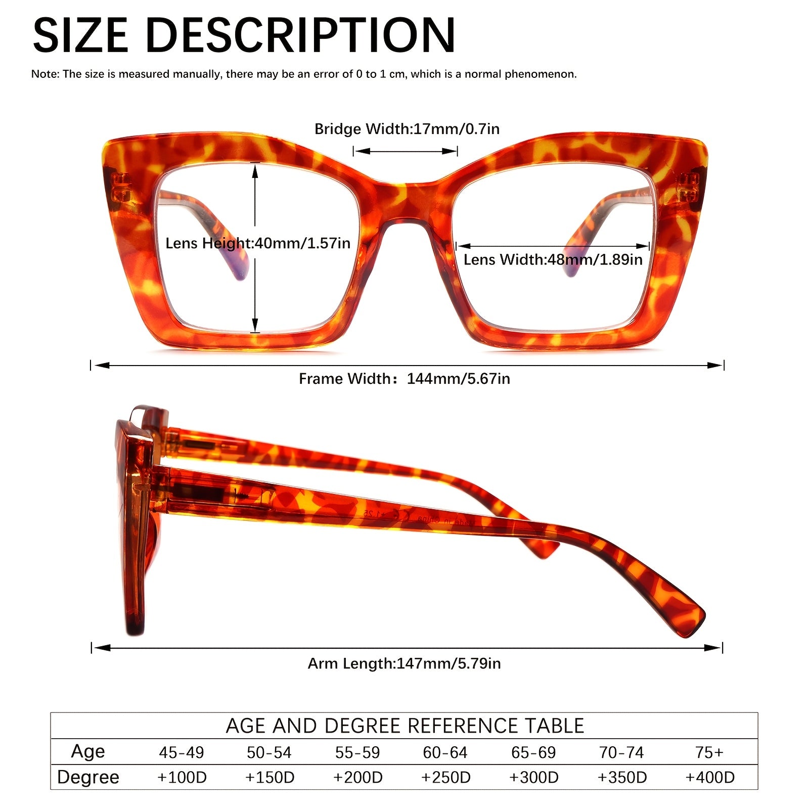 KERECSEN 4-Pair Anti-Blue Light Reading Glasses with Fashionable Printed Patterns, Large-Size Lightweight Frames, Designed for Women, Premium Anti-Blue Light Lenses, Spring Hinge Design for Comfort And Durability, Stylish Additions