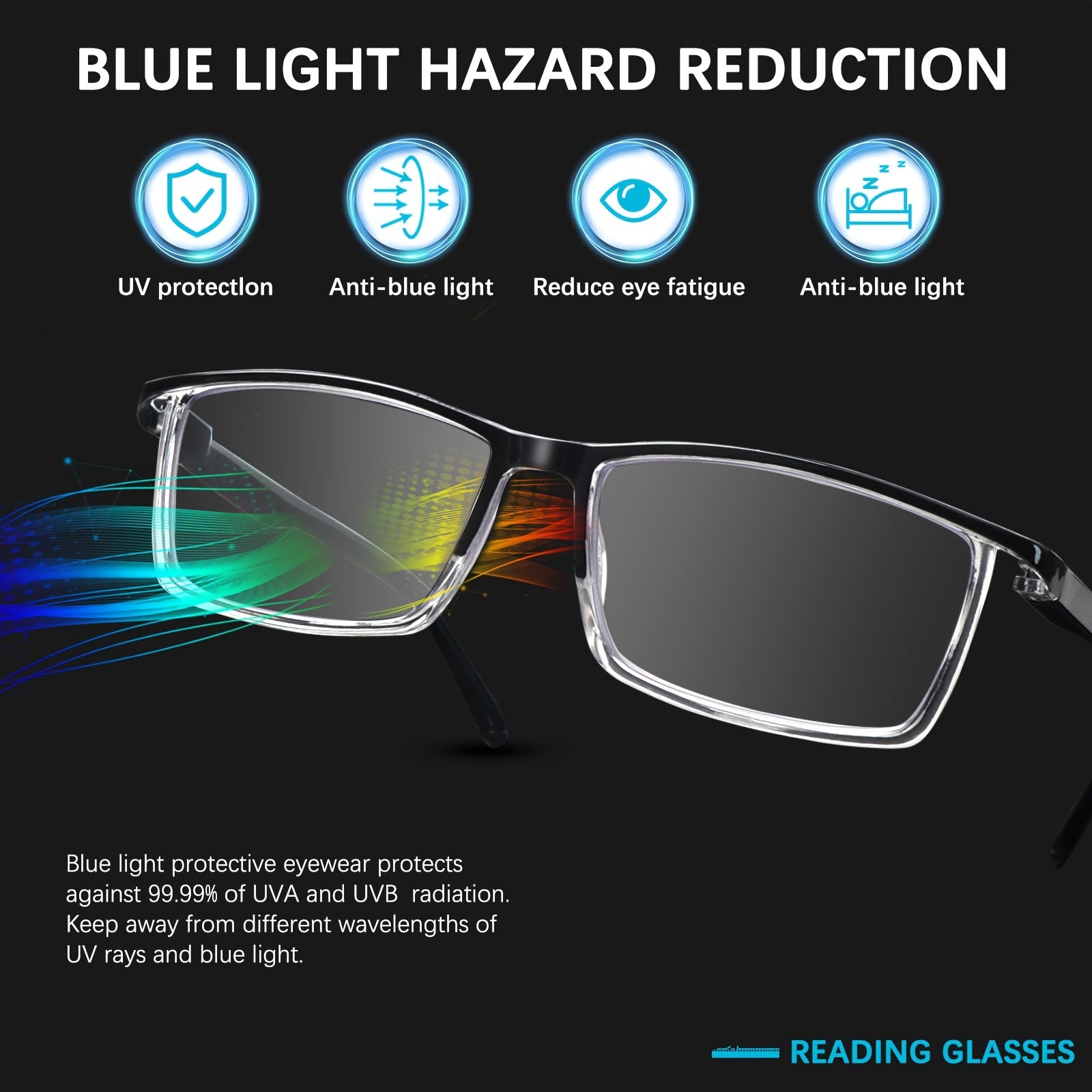KERECSEN 6 Pack Reading Glasses Blue Light Readers Men And Women Glasses Anti Eyestrain Reading Glasses Men Blue Light Blocking Computer Readers Women Premium Blue Light Filtering Reading Glasses Computer Eyeglasses Durable Spring Hinges