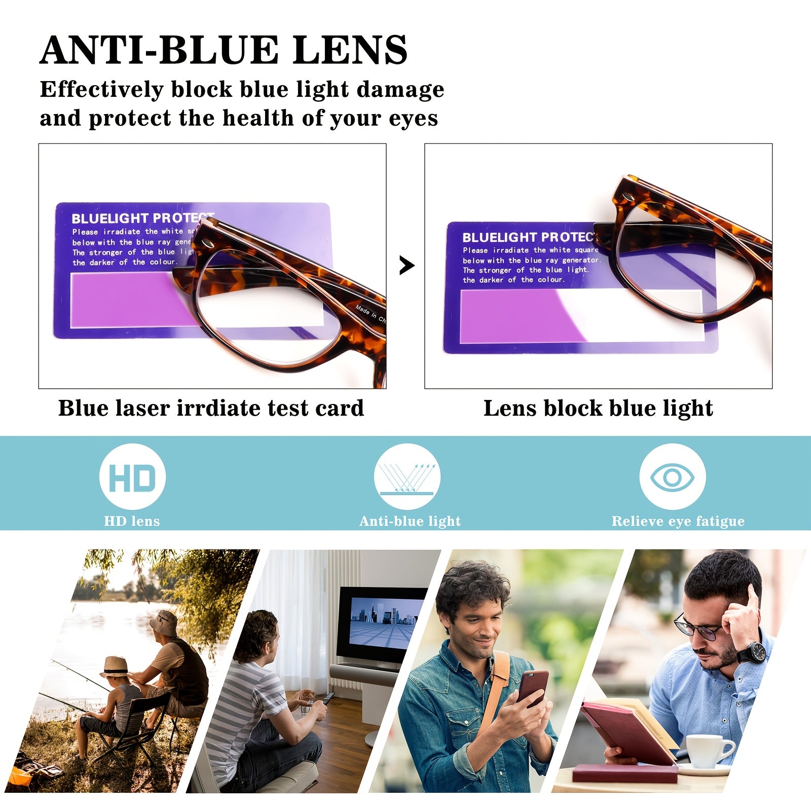 KERECSEN 5-Pack Reading Glasses Blue Light with Metal Spring Hinges, Tortoiseshell, Men'S Sunglasses, Clear Business, Work Glasses, Everyday Use