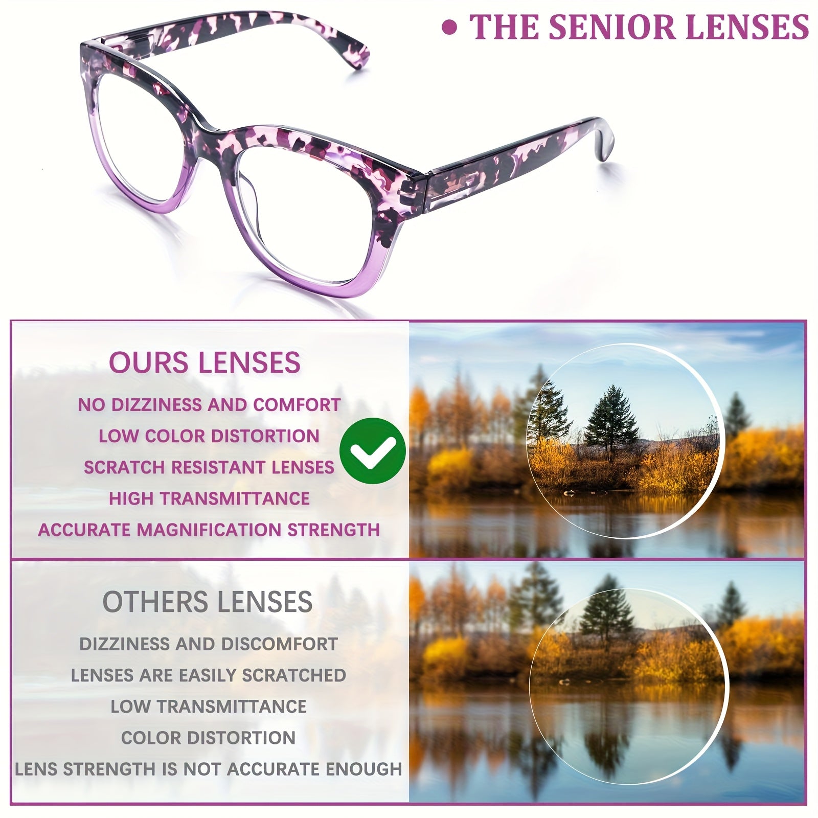KERECSEN 5 Pack Unisex Mixed Round Square Reading Glasses, HD Blue Light Blocking Lenses, Ultra-Light Plastic Frame with Flexible Spring Hinges, Multi Shape Multi-Color Fashion Readers