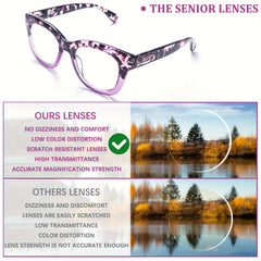 KERECSEN 5 Pack Unisex Mixed Round Square Reading Glasses, HD Blue Light Blocking Lenses, Ultra-Light Plastic Frame with Flexible Spring Hinges, Multi Shape Multi-Color Fashion Readers