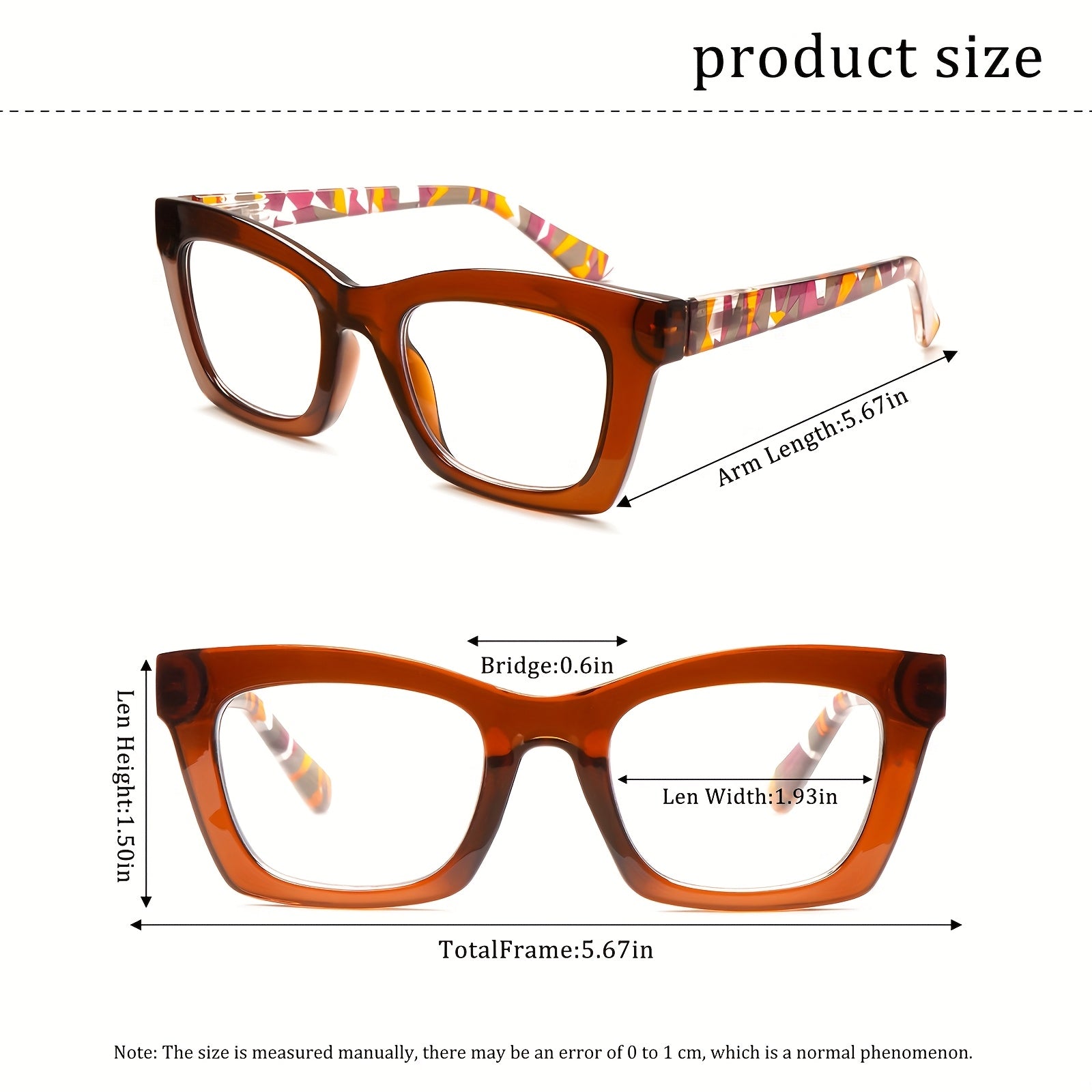 KERECSEN 5 Pack Reading Glasses for Man And Women Anti-blue Light Glasses with Metal Spring Hinges. Kaleidoscope. Large Rectangular Frame. Fashionable  Glasses. Ladies' Quality Glasses. Elegant Glasses. Computer Reading Glasses. Family Set