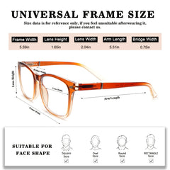 KERECSEN 5 Pack Blue Light Blocking Women And Men | Anti Glare, Adjustable Comfortable Fit, Fashion Computer Glasses With Spring Hinges For Reduced Eye Strain And Enhanced Visibility, Includes Glasses Bag And Eyeglass Cloth, Pvc Frame