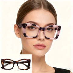 KERECSEN 4 Pack Reading Glasses Cat's Eye for Men And Women Oprah Style Anti Blue Light Blocking Glasses Elegant Metal Spring Hinges Glasses Stylish Women's Reading Glasses Computer Phone Reader Birthday Gift Holiday Gift for Girls Watch Soccer Games