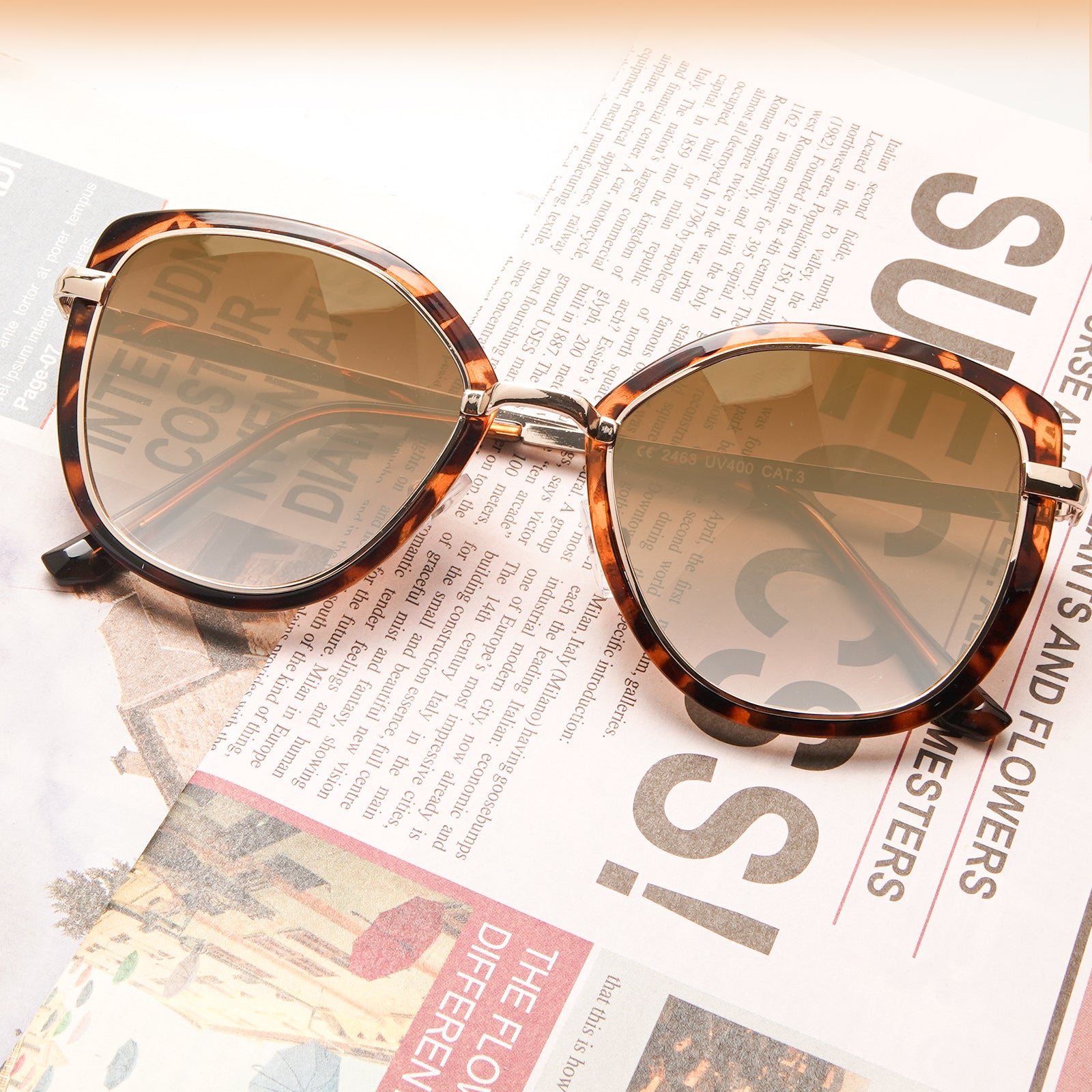 Classic Cat Eye Sunglasses for Women Trendy Shades Sun Glasses 2463