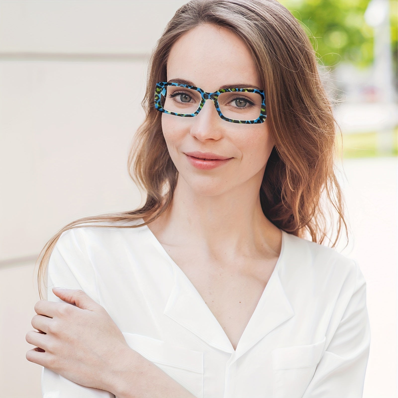 KERECSEN Stylish Reading Glasses Women Anti-Blue Light Lenses Computer Galsses with Spring Hinge Colorful Readers for Women Reading Glasses with Spring Hinge for Various Face Shapes Lightweight Frame And Lenses for Reading