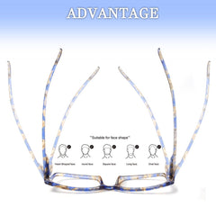 KERECSEN 5 Pack Anti-Blue Light Reading Glasses for Men and Women with Spring Hinges for Computer Readers FLGHN097