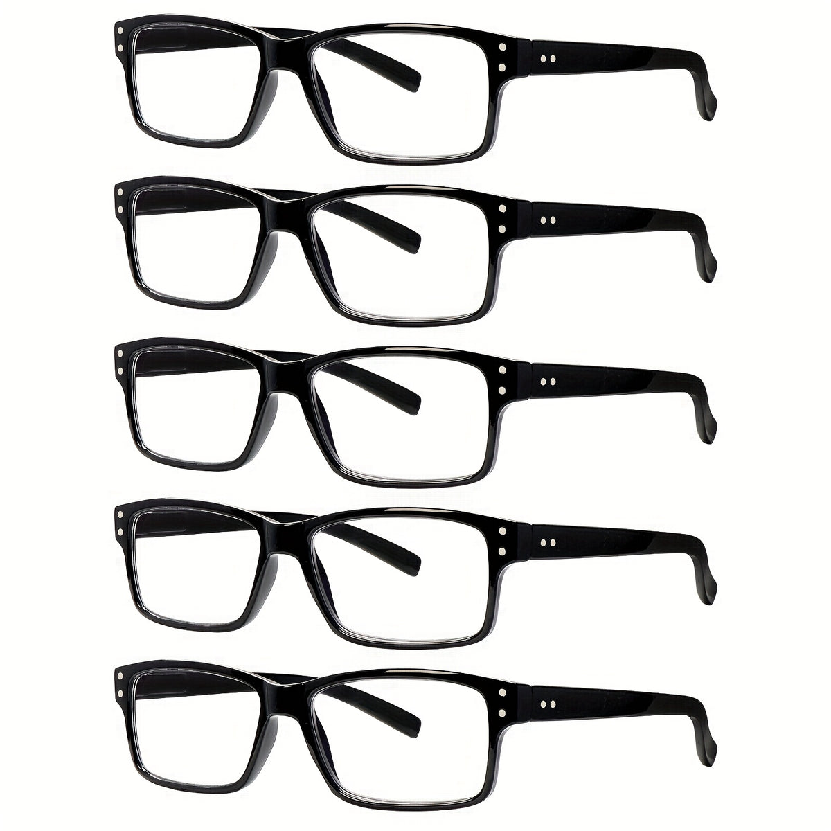 KERECSEN Anti-Blue Light Reading Glasses For Men And Women Spring Hinges Rectangular Frame Minimalist Glasses Computer Reader Lightweight, Durable Reading Glasses For Work And Reading
