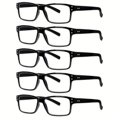 KERECSEN Anti-Blue Light Reading Glasses For Men And Women Spring Hinges Rectangular Frame Minimalist Glasses Computer Reader Lightweight, Durable Reading Glasses For Work And Reading