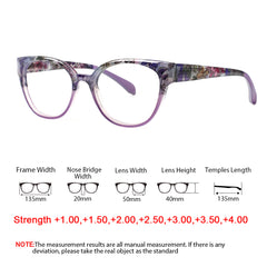 5 Pack Women's Reading Glasses Anti Blue Light Lenses Spring Hinge Reader Glasses FLGHN083