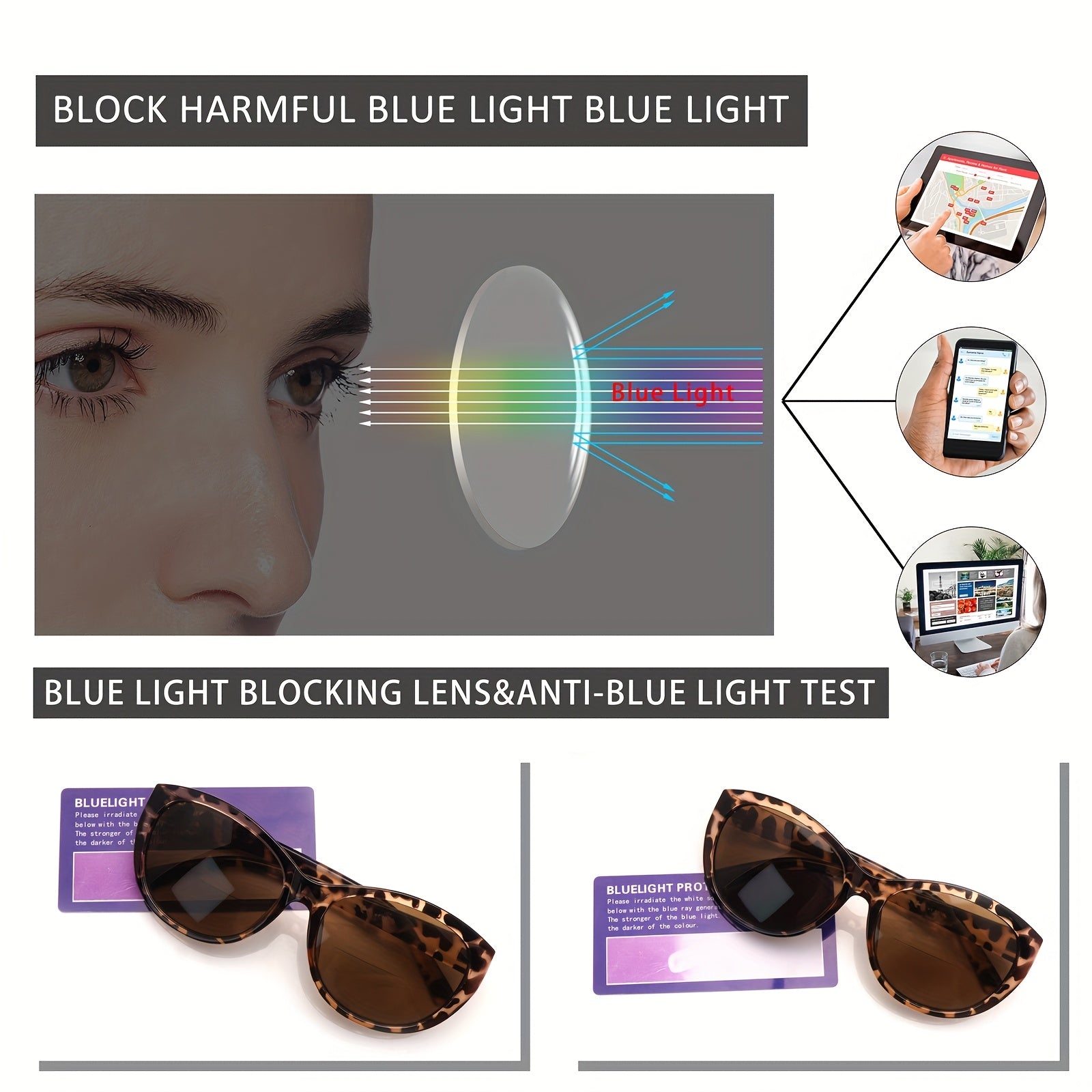 KERECSEN Bifocal Reading Sunglasses for Women With Blue Light Blocking  And UV Protection