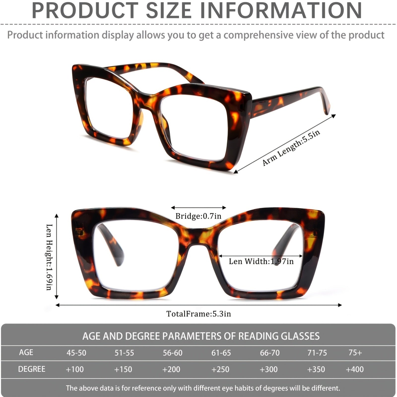 KERECSEN 4-Pack Fashionable Women Large-Frame Rectangular Blue Light Blocking Glasses with Metal Spring Frames, Tortoiseshell Color Block Design, Stylish for Men And Women, Computer And Reading Glasses, Christmas Gifts