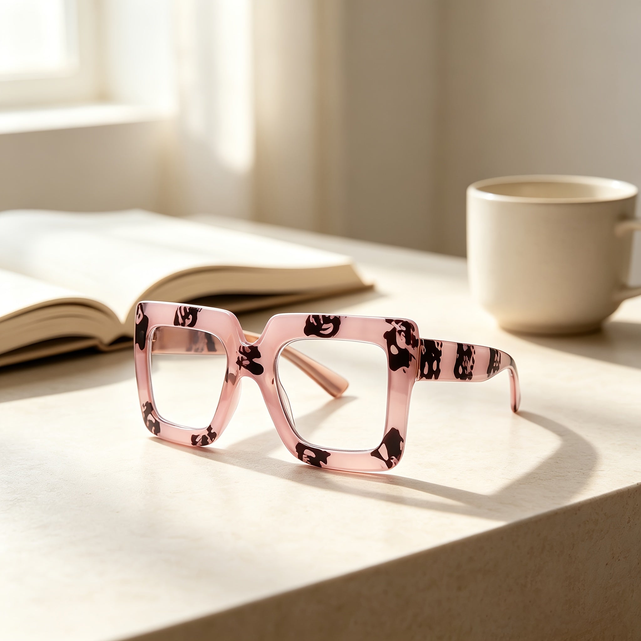 KERECSEN 4 Pack Men And Women Reading Glasses High Quality Rectangular Large Frame Anti-Blue Light Computer Reading Glasses Protect Eyes When Reading Book Powers Available The Best Gifts