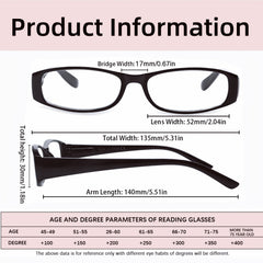 KERECSEN 5pcs Reading Glasses for Women Delicate Narrow Frames Anti-Blue Light Lenses Blue-Light Blocking Computer Readers Rectangle Frame with Spring Hinges Lightweight And Fashionable Eyeglasses Value Eyewear Set