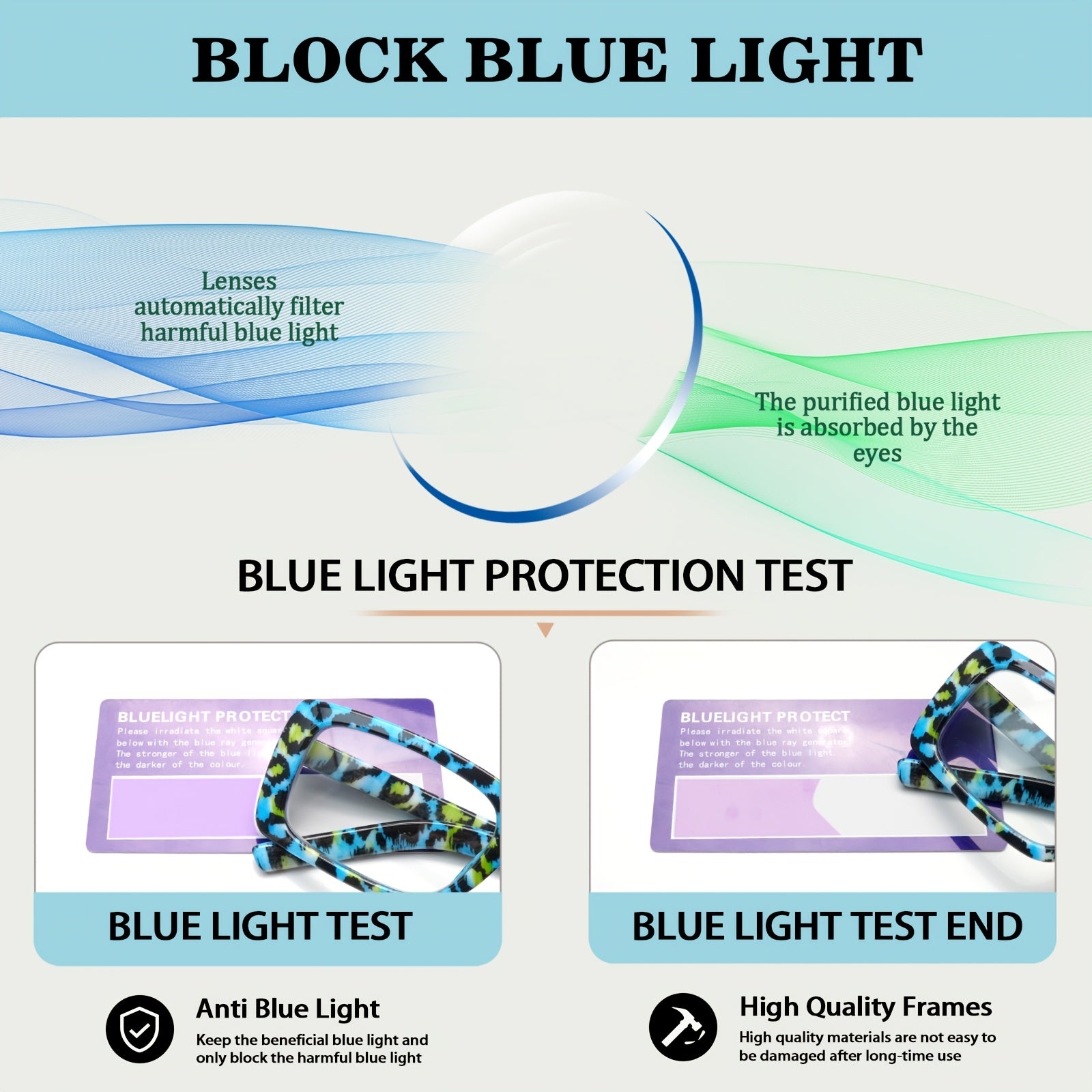 KERECSEN 5 Pairs Stylish Blue Light-Blocking Women with Spring Hinges, High-Quality Blue Light-Blocking Lenses Effectively Block Harmful Blue Light for Daily Commutes, Office Work, And Reading - an Ideal Choice for Holiday Gifts