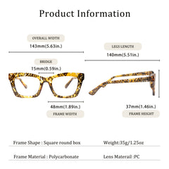 KERECSEN 4 Pack Blue Light Glasses For Women, Anti Blue Light Computer Reading Glasses With Integrated Nose Pads And Metal Spring Hinges, Lightweight Fashion Eyeglasses With Cleaning Cloth, Tortoiseshell Colors For Office Home Use
