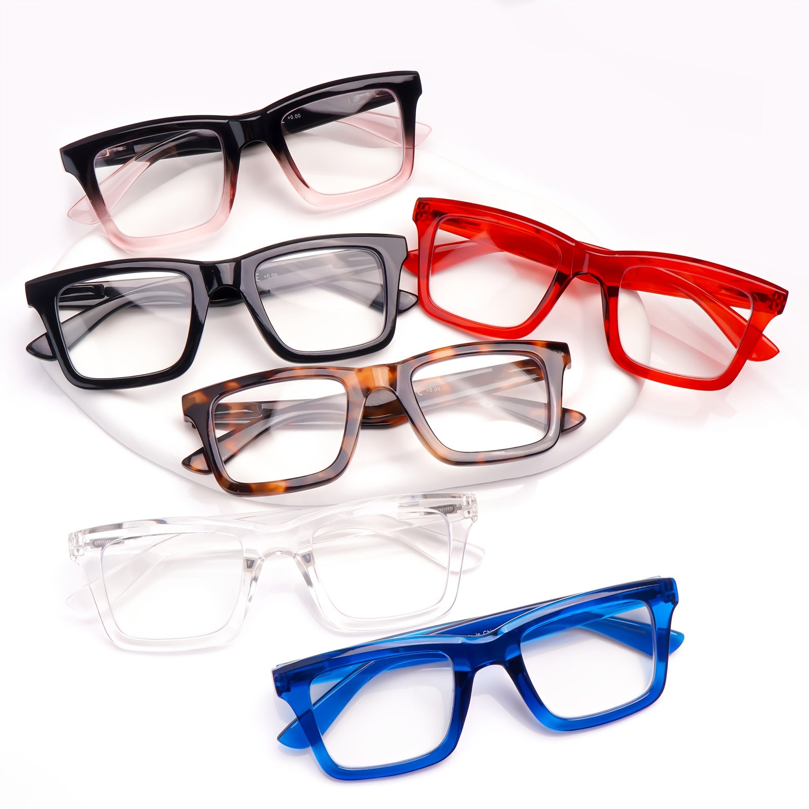 KERECSEN 6 Pairs Women'S Oversized Reading Glasses - Anti-Blue Light Reading Glasses, Perfect for Computer & Phone Use, Fits All Face Shapes! High-Quality Lenses, Metal Spring Hinges, 10 Diopters Available. High Repurchase Ratei Stylish Design