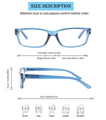 KERECSEN 5 Pack Rectangle Reading Glasses Unisex CG291
