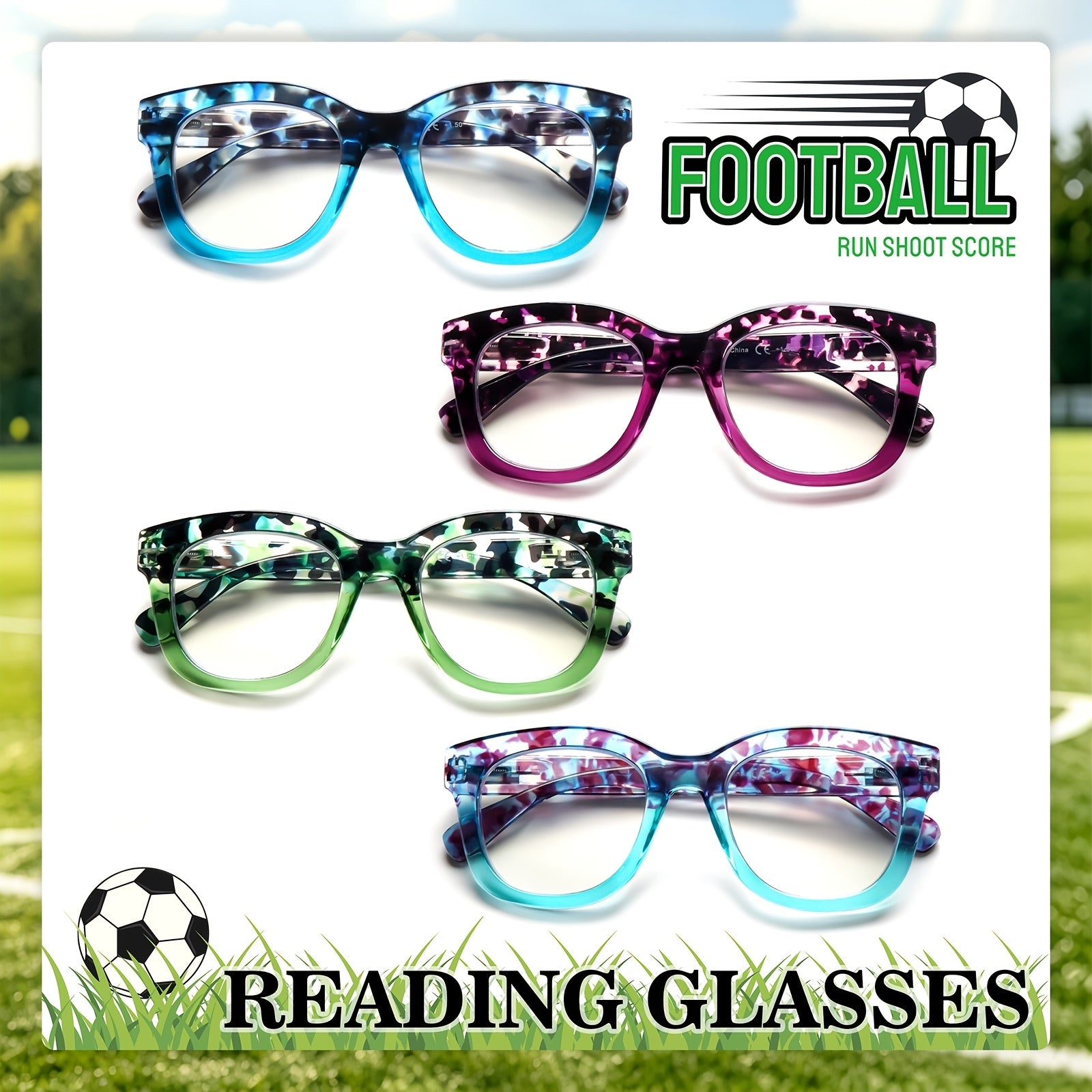 KERECSEN 5 Pack Unisex Mixed Round Square Reading Glasses, HD Blue Light Blocking Lenses, Ultra-Light Plastic Frame with Flexible Spring Hinges, Multi Shape Multi-Color Fashion Readers
