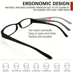 KERECSEN 5pcs Reading Glasses for Women Delicate Narrow Frames Anti-Blue Light Lenses Blue-Light Blocking Computer Readers Rectangle Frame with Spring Hinges Lightweight And Fashionable Eyeglasses Value Eyewear Set