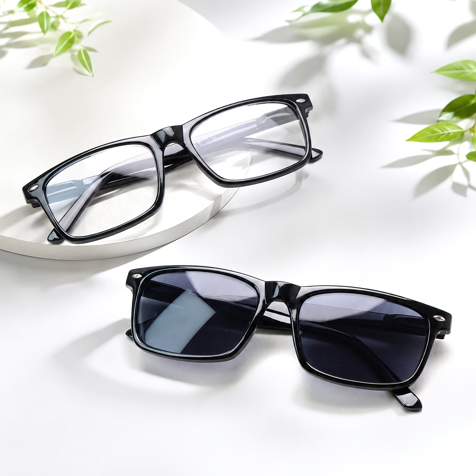 KERECSEN 5pcs Set of Black Reading Glasses, All-Black Lenses, Metal Spring Hinges, Flexible Fit Designed for Men, And Classic Women'S Reading Glasses, an Excellent Choice for a Gift