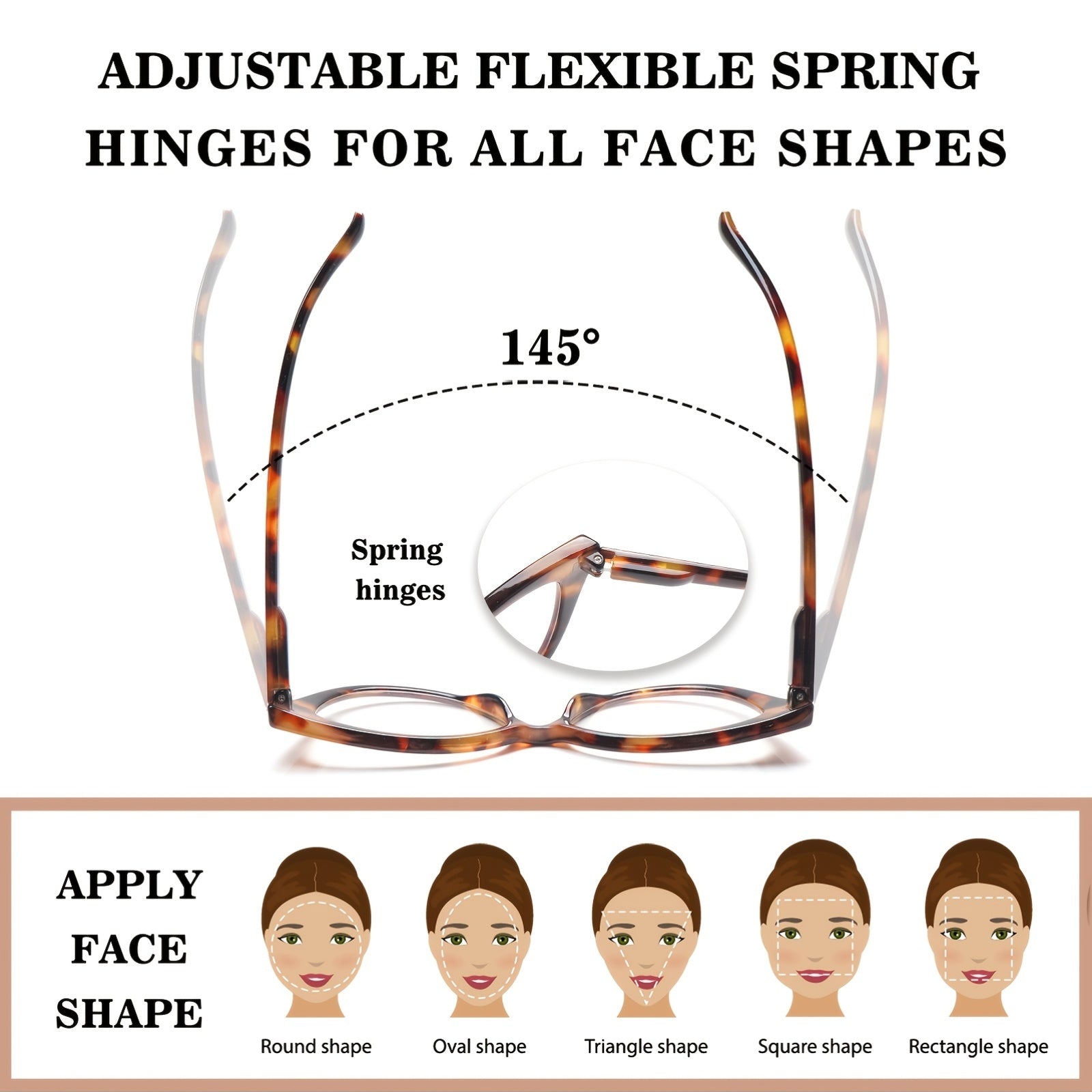 KERECSEN Stylish Cat-Eye Frames with Blue Light-Blocking Lenses, Specifically for Women, Featuring Spring Hinges And Premium Blue Light-Blocking Lenses. Comfortable to Wear, Perfect for Everyday Use, And an Ideal Holiday Gift
