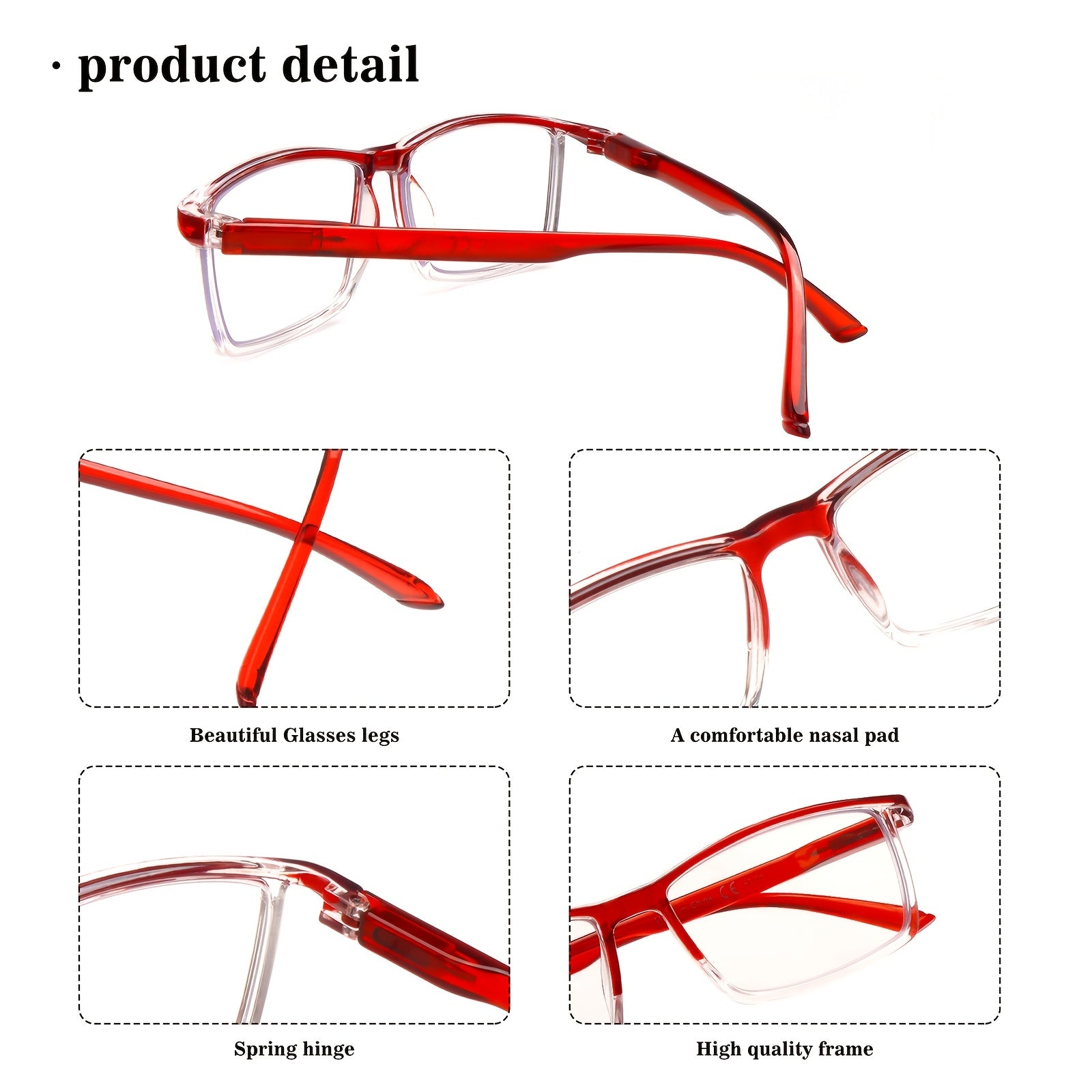 KERECSEN 6-Pair Blue Light Blocking Reading Glasses with Tortoiseshell/ Square Thin-PVC Frame & Plastic - Computer Glasses for Men & Women, Screen, Eyewear (6-Pair Pack) 2 Color Options - Compatible for Office, Smartphones, E-