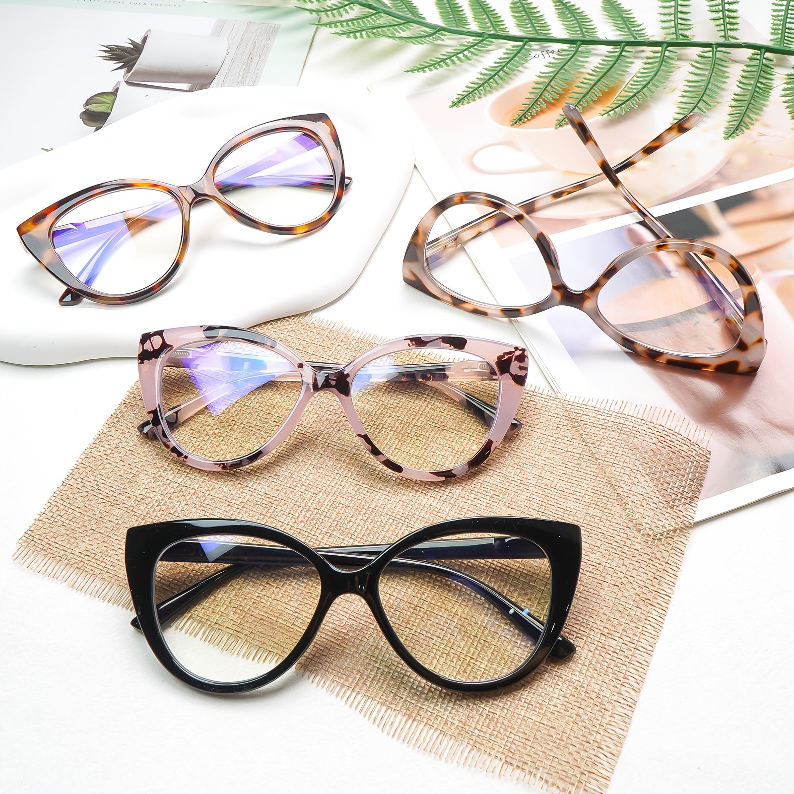 KERECSEN Stylish Cat-Eye Frames with Blue Light-Blocking Lenses, Specifically for Women, Featuring Spring Hinges And Premium Blue Light-Blocking Lenses. Comfortable to Wear, Perfect for Everyday Use, And an Ideal Holiday Gift