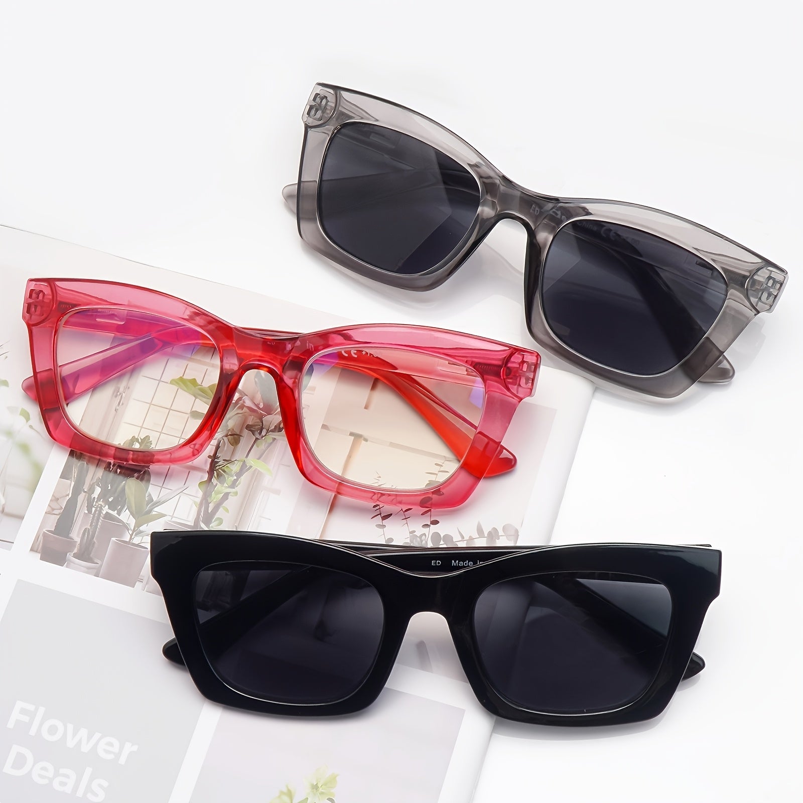 6 Pairs Women Outdoor Reading Glasses Anti-Blue Light Sunshade Reading Glasses UV Protection Spring Hinge Stylish Outdoor Oversized Sun Readers Fashion Glasses Valentine'S And Mother'S Day Gifts, Girls Must Have