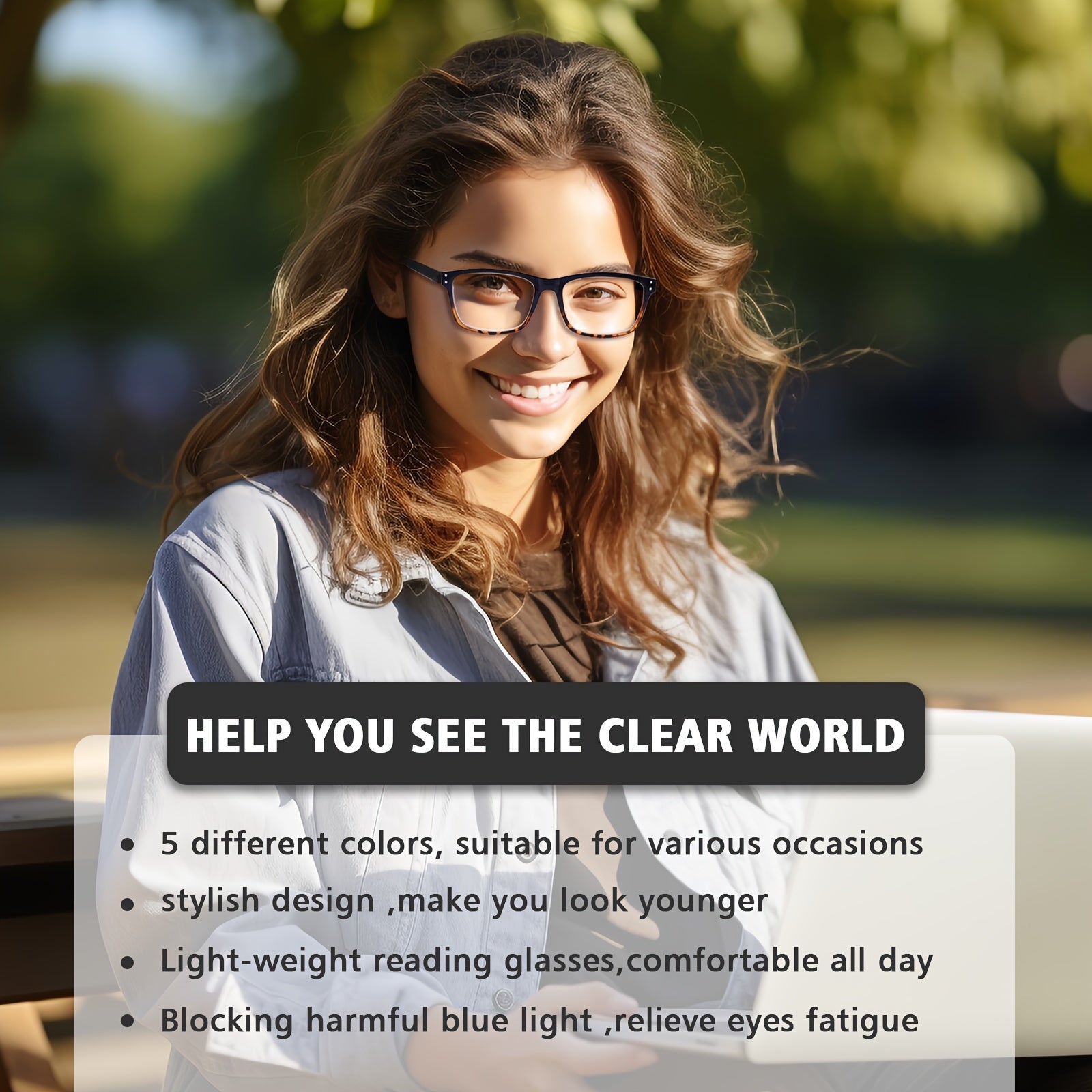 KERECSEN 5 Pack Blue Light Blocking Reading Glasses with  Strength - Unbreakable & Durable Spring Hinges Computer Eyeglasses for Men & Women Suitable for Digital Devices, Computer, Tablet, Smartphone