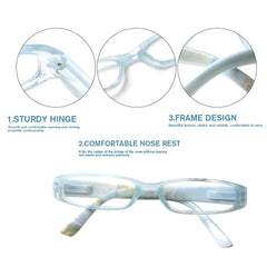 3 Pack Reading Glasses Women's Anti-Blue Light HD Oval Lens Fashion Print with Spring Hinges 109