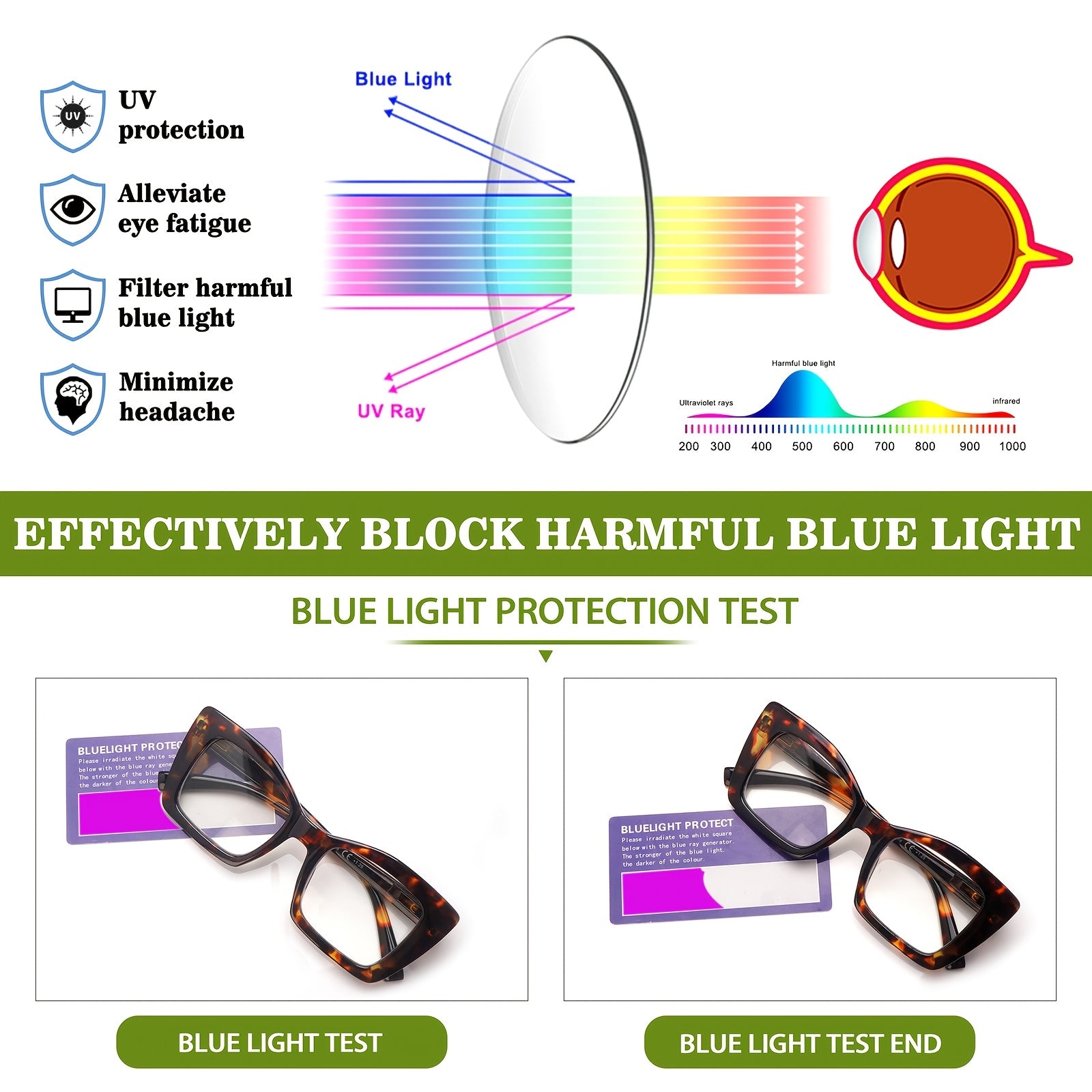 KERECSEN 4 Pack Reading Glasses Cat's Eye for Men And Women Oprah Style Anti Blue Light Blocking Glasses Elegant Metal Spring Hinges Glasses Stylish Women's Reading Glasses Computer Phone Reader Birthday Gift Holiday Gift for Girls Watch Soccer Games