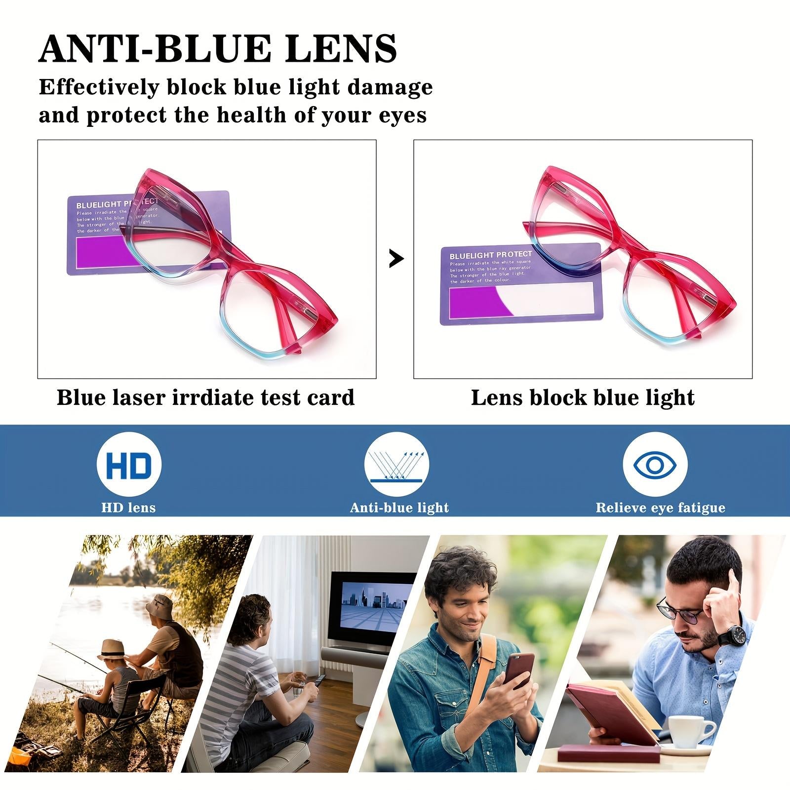 4 Pack Reading Glasses for Women Blue Light Blocking Fashion Readers with Spring Hinges Computer Eye Glasses Anti Glare UV Eyeglasses