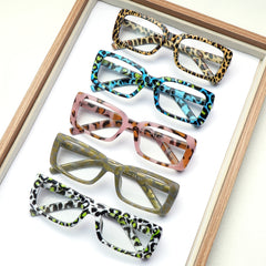 KERECSEN 5 Pairs Stylish Blue Light-Blocking Women with Spring Hinges, High-Quality Blue Light-Blocking Lenses Effectively Block Harmful Blue Light for Daily Commutes, Office Work, And Reading - an Ideal Choice for Holiday Gifts