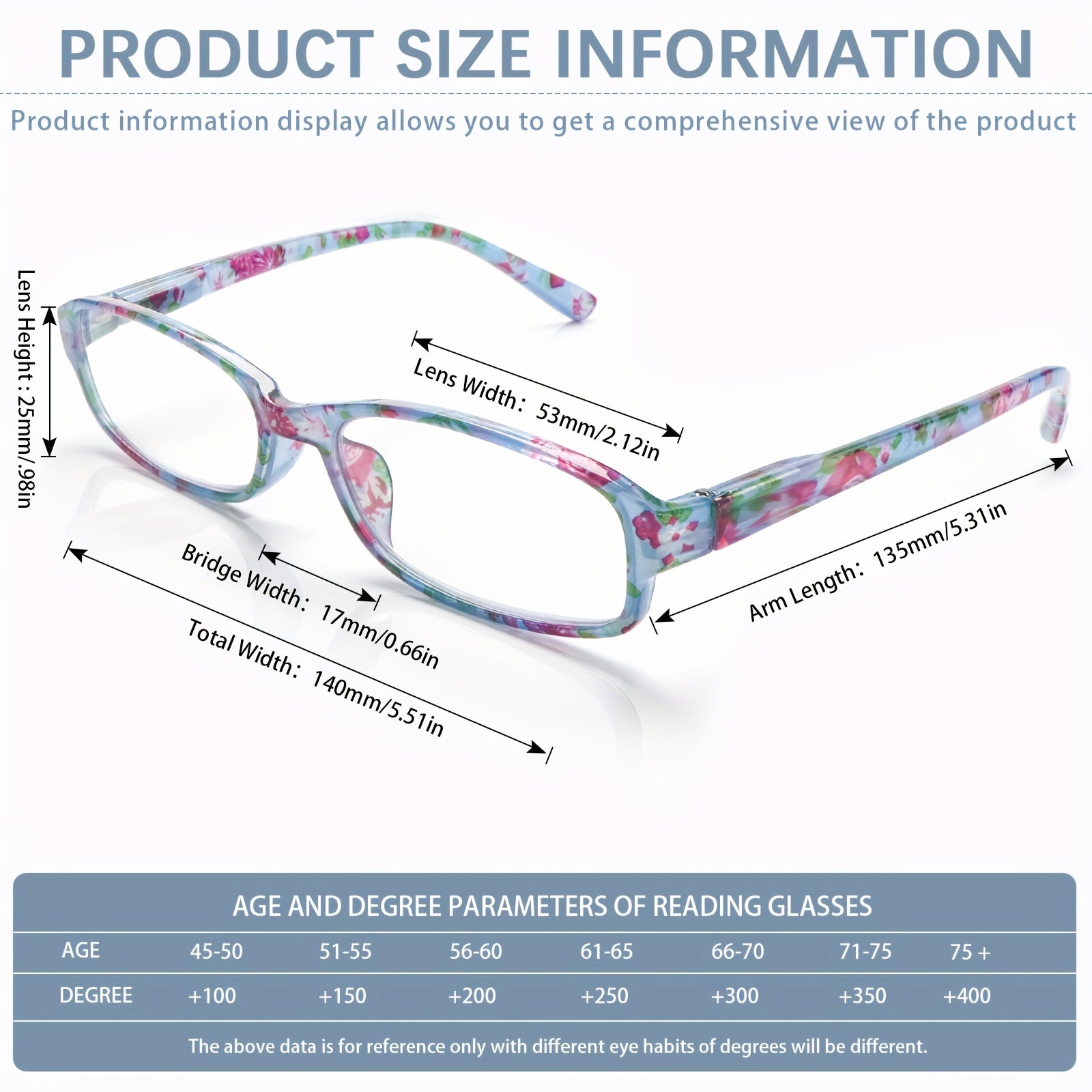 KERECSEN 6-Pack Reading Glasses For Women Fashionable With Blue Light Blocking Computer Glasses Spring Hinges Plastic Frames Stylish Rectangular Design Comfortable Ladies Readers Pattern Print Eyeglasses Anti Glare Anti-Blue Light Lenses
