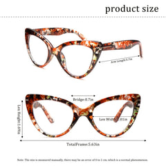 A Set of 6 Cat-Eye Glasses Featuring Anti-Blue Light Lenses And Metal Spring Hinges. These Stylish Women Are Perfect for Winter Fashion, Making Them a Must-Have For. They Also Make a Great Gift And Embody a Retro Aesthetic