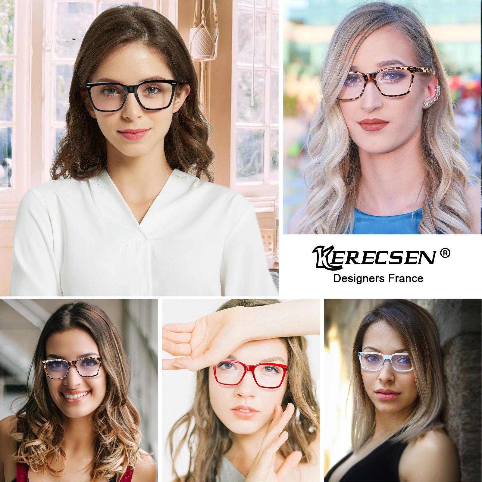 6 Pack Reading Glasses Men Women Spring Hinges Comfortable Glasses for Reading Blue Light Reading Glasses Cheaters Eyeglasses