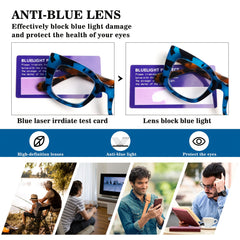 KERECSEN 4 Pack Stylish Cat-Eye Frame Blue Light Blocking Reading Glasses for Women with Metal Spring Hinges, High-Quality Tortoiseshell Color, Elegant Women's Reading Glasses for Casual Attire, Great As A Gift