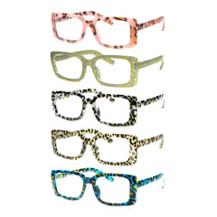 KERECSEN Stylish Reading Glasses Women Anti-Blue Light Lenses Computer Galsses with Spring Hinge Colorful Readers for Women Reading Glasses with Spring Hinge for Various Face Shapes Lightweight Frame And Lenses for Reading