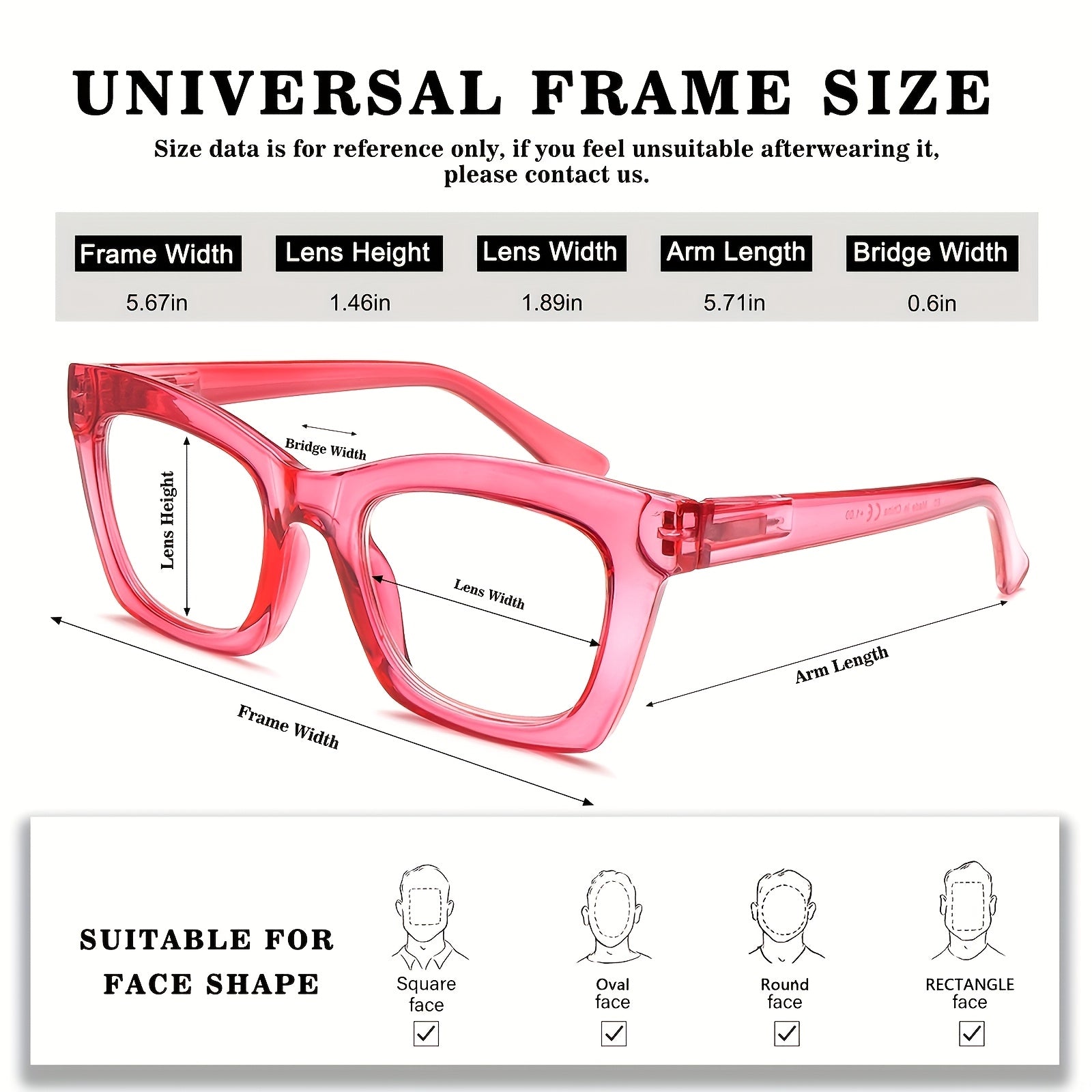6 Pairs Women Outdoor Reading Glasses Anti-Blue Light Sunshade Reading Glasses UV Protection Spring Hinge Stylish Outdoor Oversized Sun Readers Fashion Glasses Valentine'S And Mother'S Day Gifts, Girls Must Have