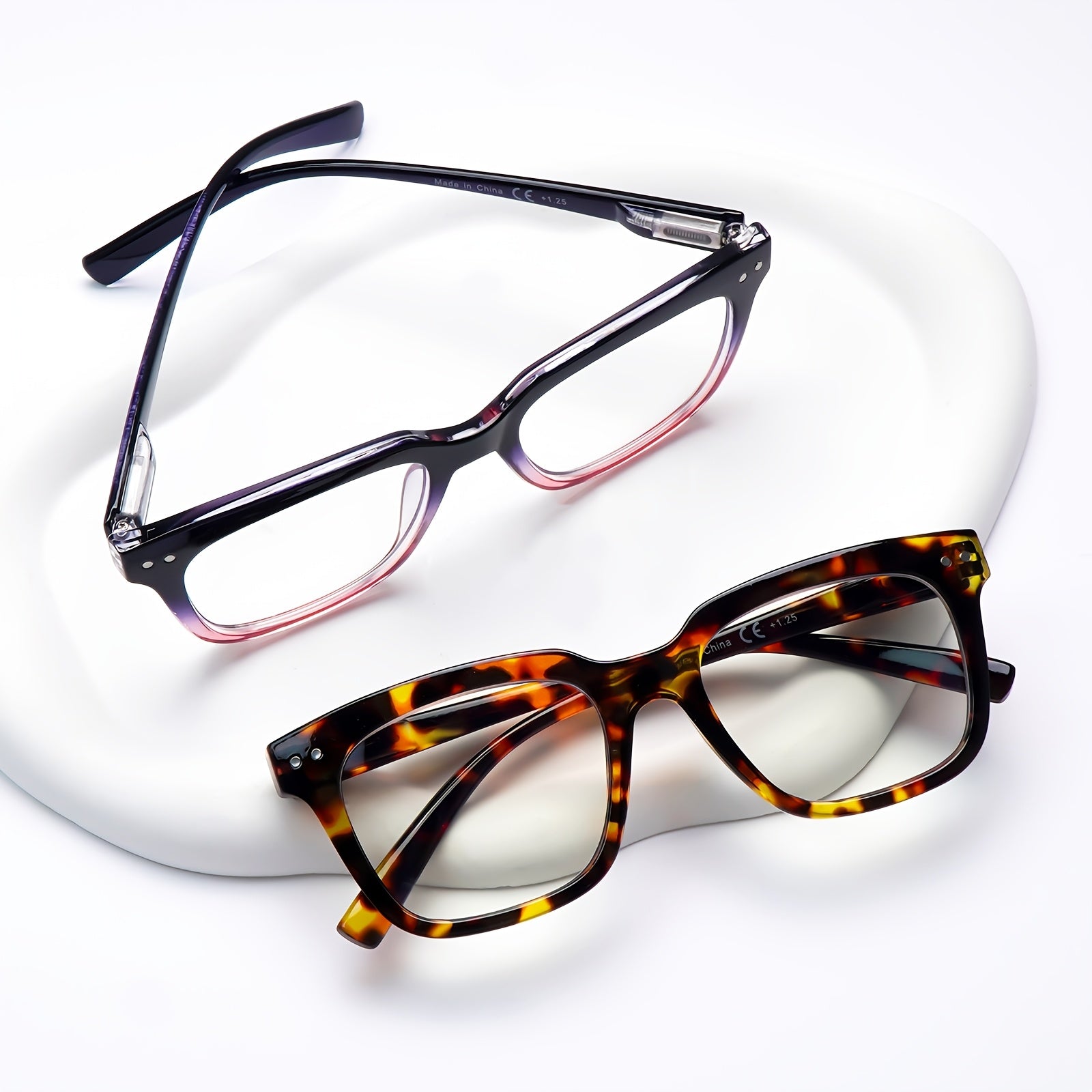 KERECSEN Progressive Blue Light-blocking Reading Glasses, Specifically for Women, Featuring Square And Round Frames with Spring Hinges, Fit Various Face Shapes. Perfect Choice for Outdoor Activities, Computer Work, Everyday Use. A Great Holiday Gift.