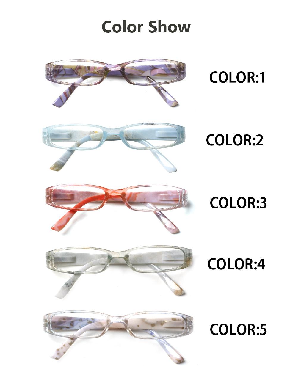 3 Pack Reading Glasses Women's Anti-Blue Light HD Oval Lens Fashion Print with Spring Hinges 109