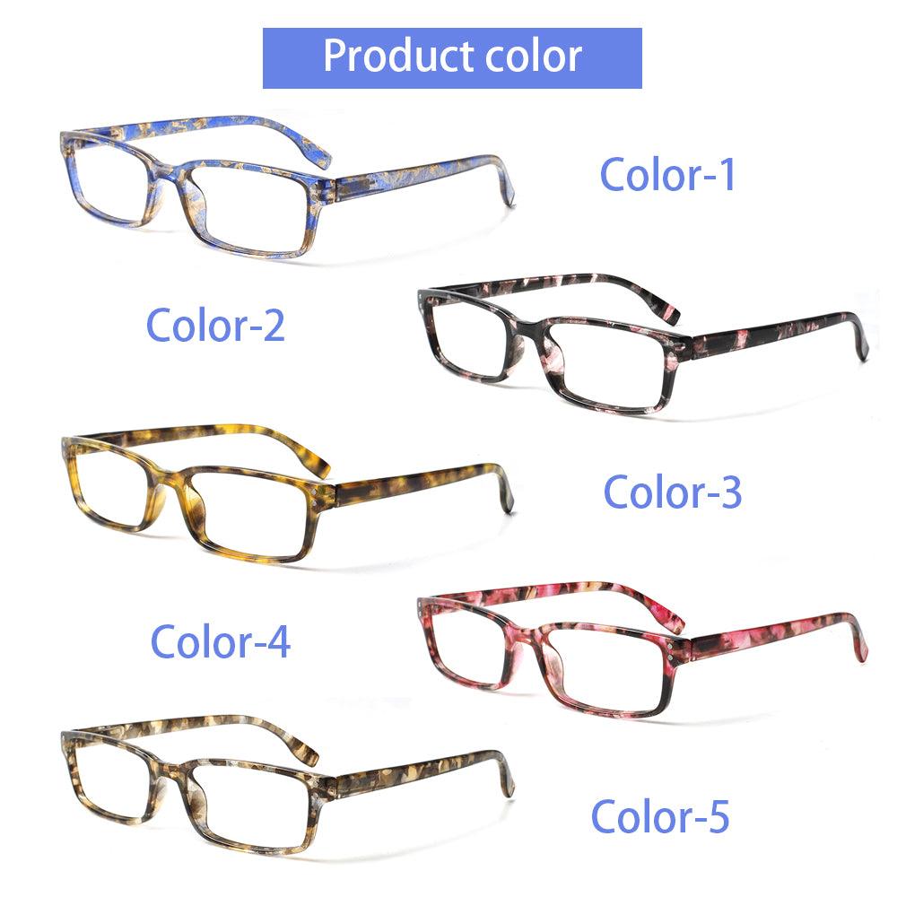 KERECSEN 5 Pack Anti-Blue Light Reading Glasses for Men and Women with Spring Hinges for Computer Readers FLGHN097