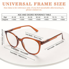 KERECSEN 5 Pairs Stylish-simple Anti-blue Light Reading Glasses For Men/women, With Spring Hinge Design To Meet The Needs Of Multiple People, High-quality Anti-blue Light Lenses To Effectively Block Blue Light, For Daily Commuting, Reading